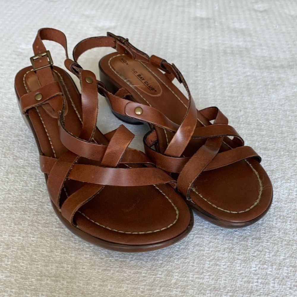 Montego Bay Club brown strappy sandals size 7